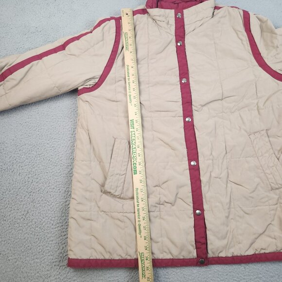 Womens Vintage 80's Extra Large (22.5) Quilted Puffer Parka Coat Full Snap Lined - Picture 7 of 11